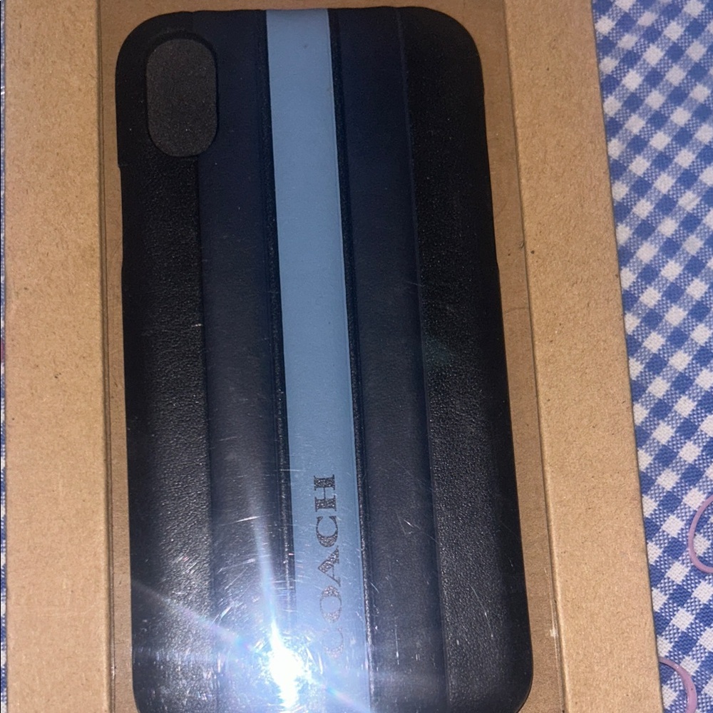 Coach Dual-Tone Black and Blue Phone Case